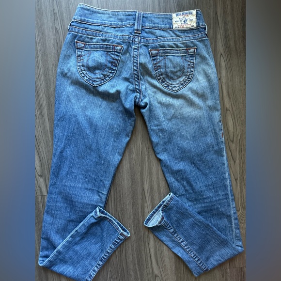 True Religion jeans orange and red stitch - Picture 2 of 9